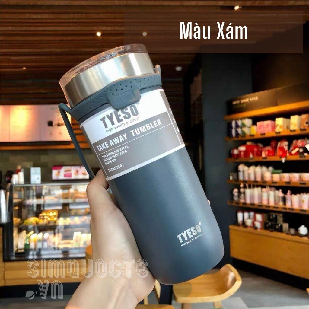 Bình giữ nhiệt 710ML thiết kế dễ thương có quai xách silicone rộng rãi