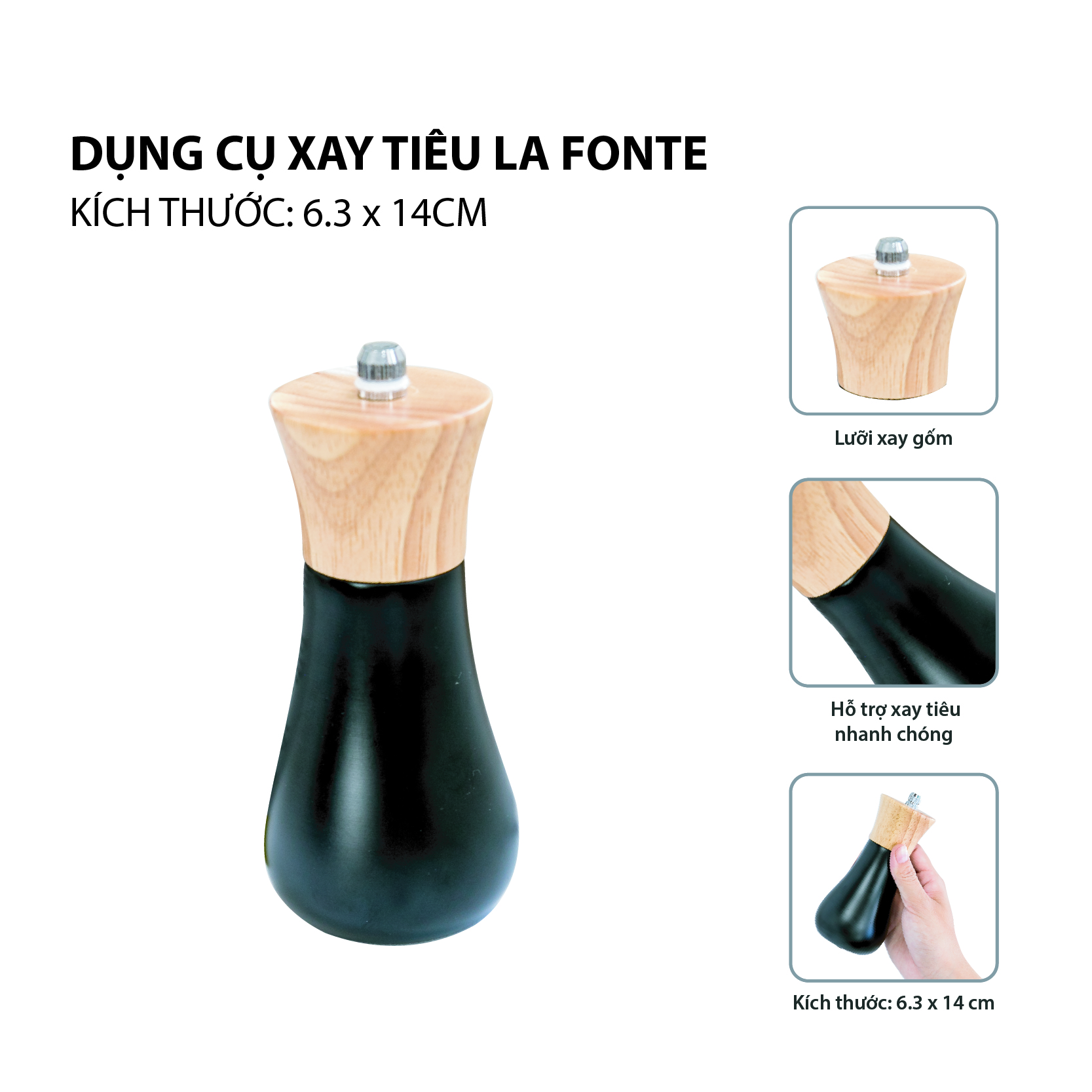 Dụng cụ xay tiêu La Fonte - 006910