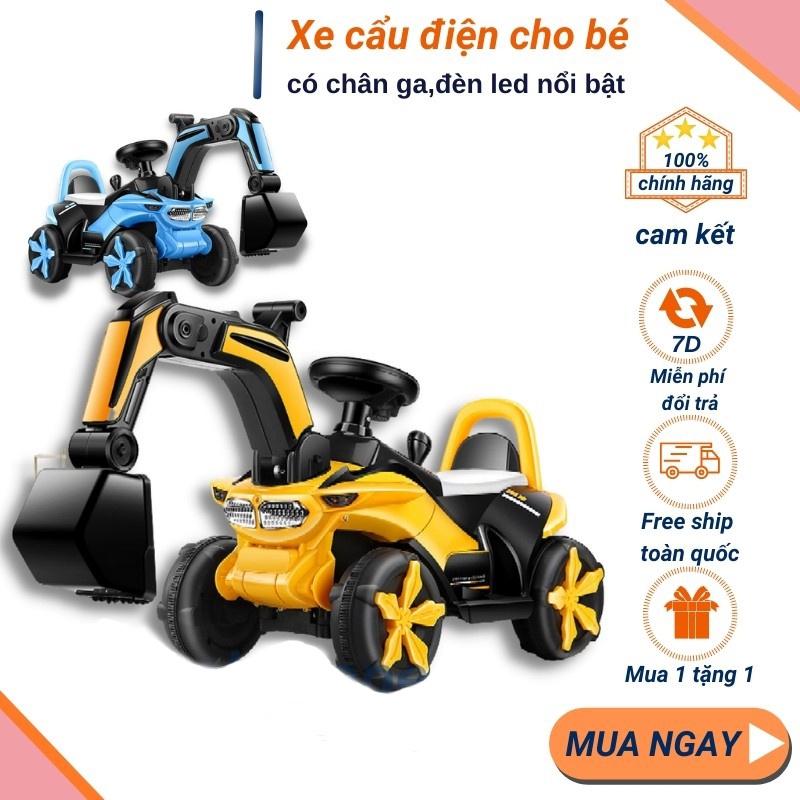 Xe cần cẩu chòi chân, Xe Cẩu Điện loại lớn dành cho bé trai từ 1 đến 7 tuổi- Babibo Kids