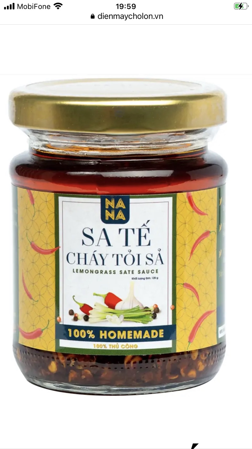 Sa tế cháy tỏi sả Nana Foods