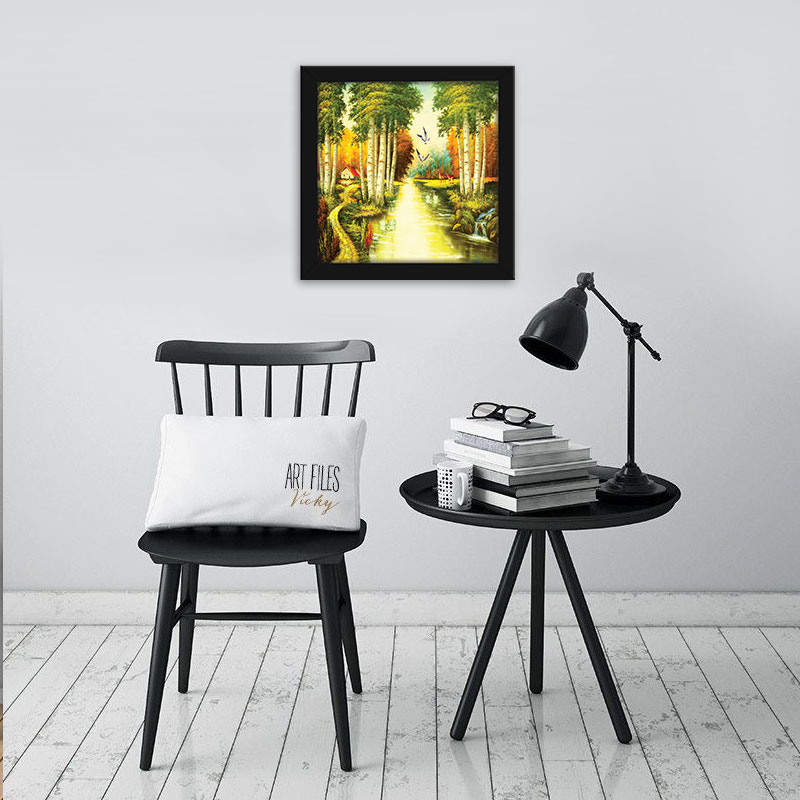 Tranh phong cảnh Đồng Quê Châu Âu | Tranh in canvas có khung W1932