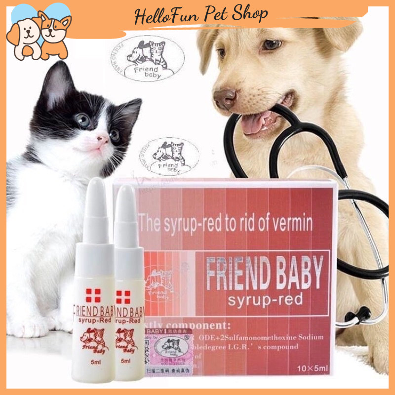 Siro uống chống giun sán cho chó mèo Friend Baby 5ml