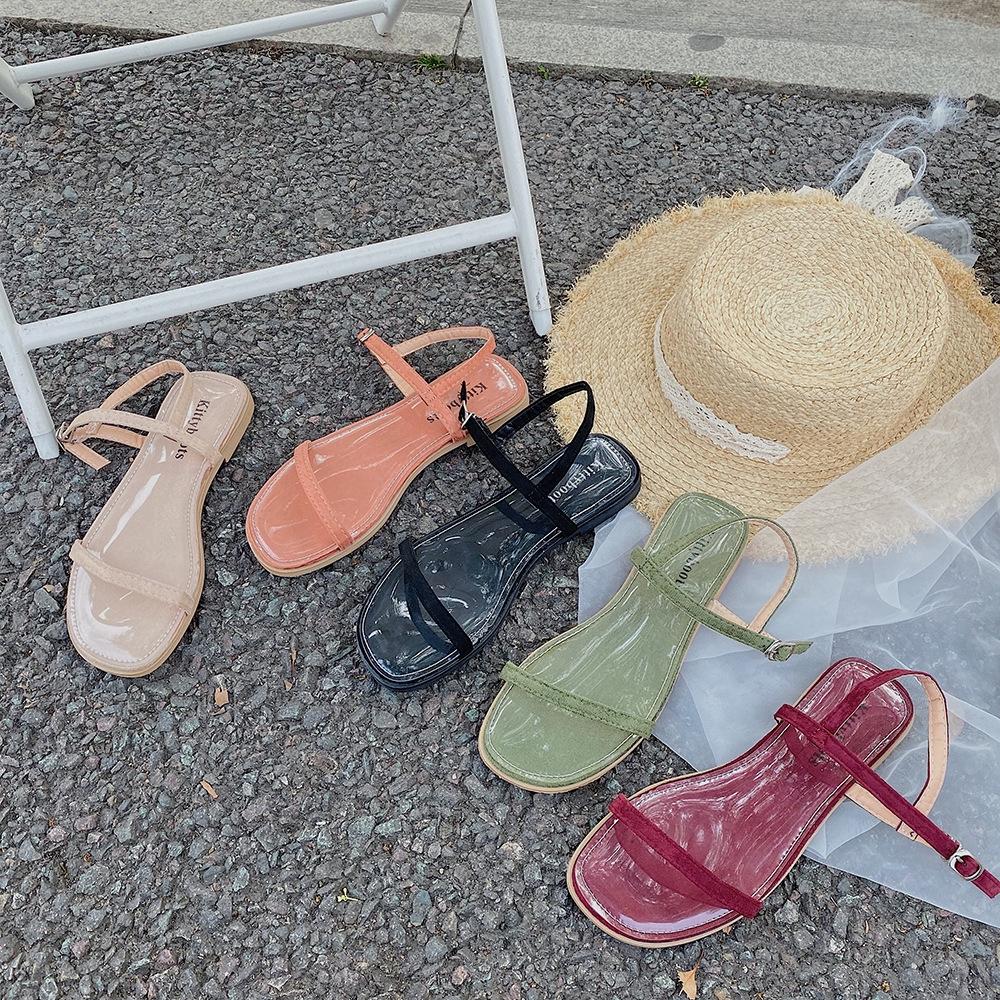 Giày sandal đế bằng hở ngón xinh xắn thời trang cho nữ
