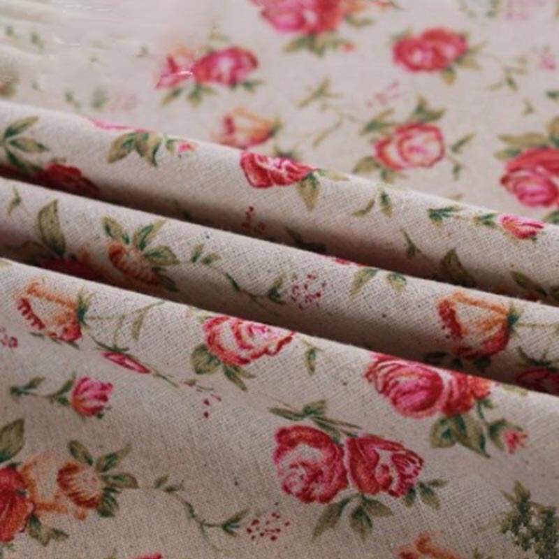 Khăn trải bàn vải bố - Họa tiết Hoa hồng nhí - mẫu G04