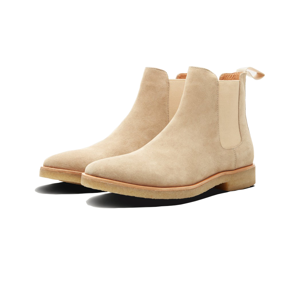 Giày Chelsea Boots Tan Da Lộn Chất Liệu Cao Cấp Chống Bụi Bẩn