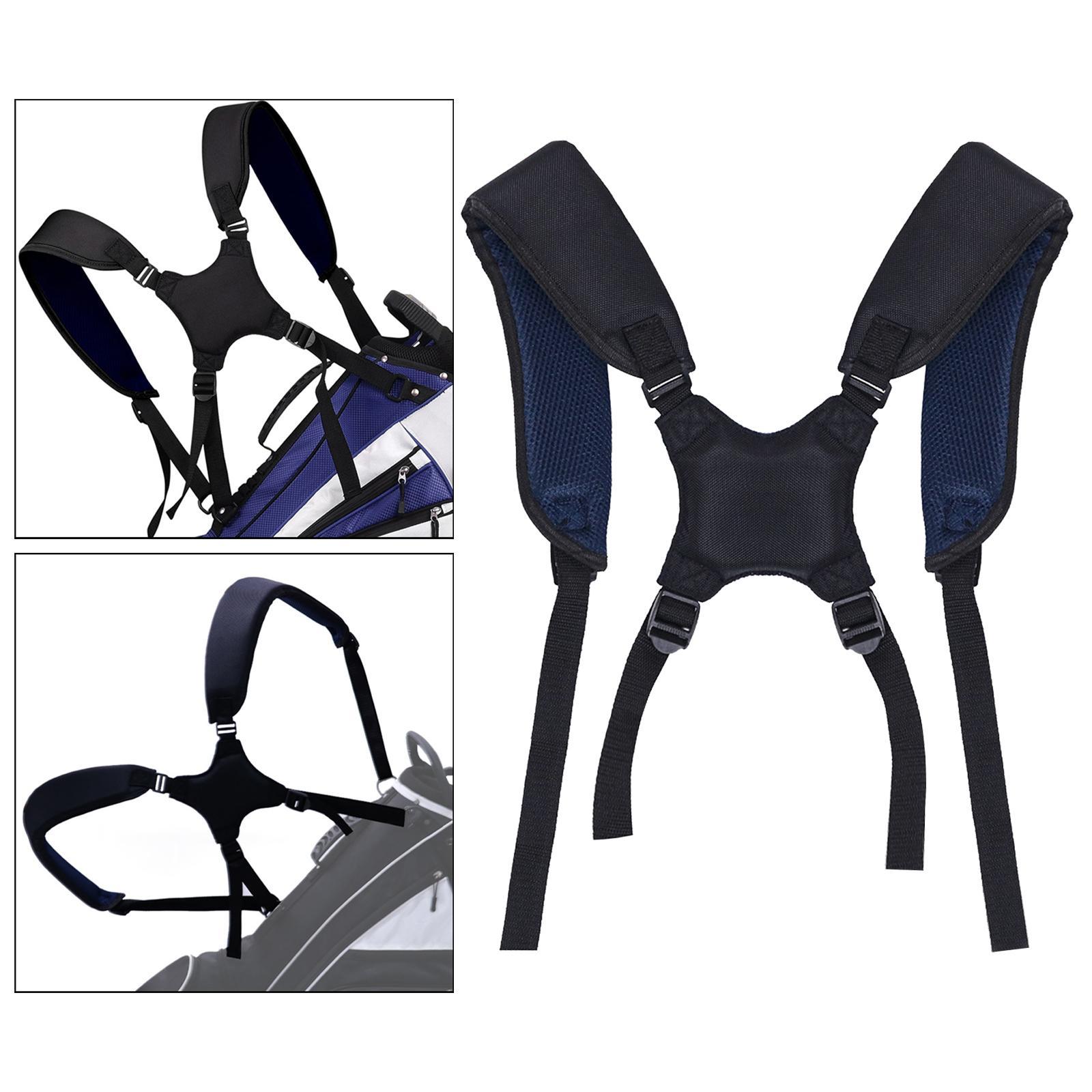 Golf Bag Strap Golf Stand Bag Shoulder Strap Adjustable Men Driving Range Padded Comfort Easy to Put on Carrying Strap Dual Shoulder Straps