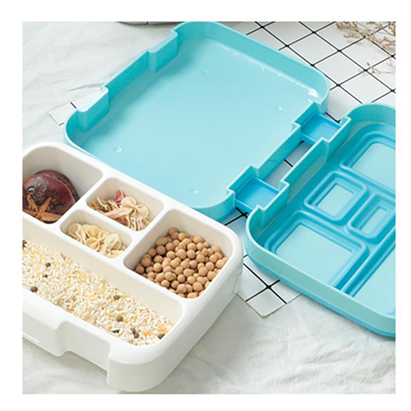 Con Di Động Hộp Cơm Nhựa Nhiều Lưới Lò Vi Sóng Bento Hộp Văn Phòng Du Lịch Trường Chống Rò Rỉ Hộp Đựng Thực Phẩm Với Bộ Đồ Ăn