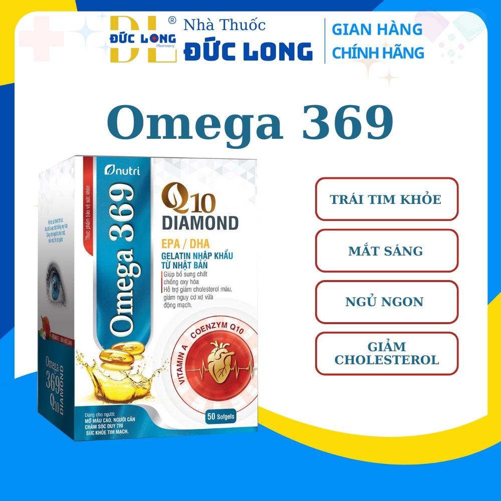 Omega 369 Q10 Diamond – cho Trái tim khỏe, mắt sáng, GIẢM CHOLESTEROL, ngủ ngon – Hộp 1 lọ x 50 viên