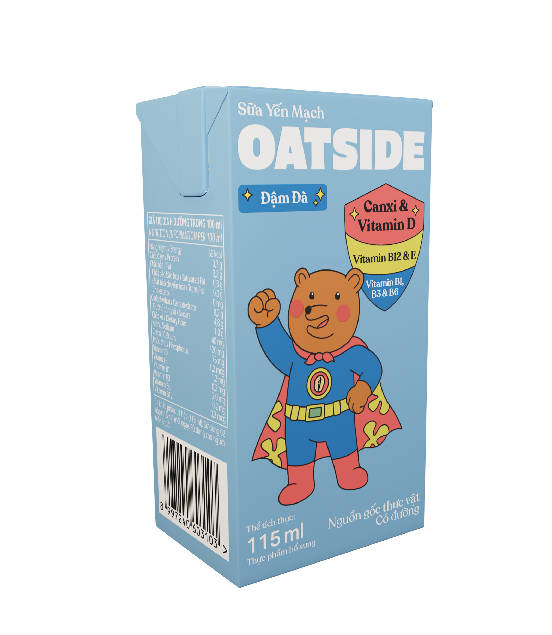 Thùng 40 hộp Sữa yến mạch OATSIDE vị Đậm Đà Deluxe 115ML