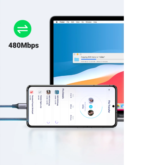 Cáp sạc USB Type-C to Type-C Ugreen 50150 hỗ trợ sạc nhanh 60W, truyền dữ liệu 480Mbps - Hàng Chính Hãng
