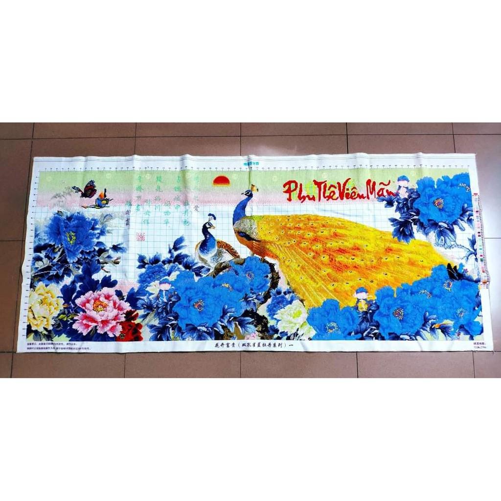 Tranh Thêu Chữ Thập Mẫu Công Phu Thê Viên Mãn Gia Hoà Vạn Sự Hưng 39