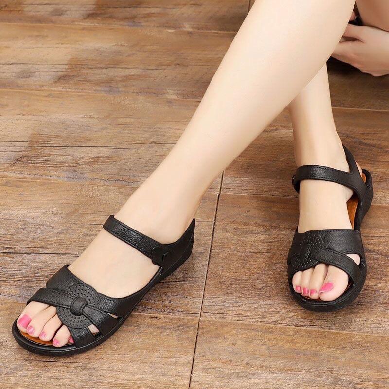 Sandal nữ quai bấm cúc chống nước tuyệt đối, dép quai hậu nữ