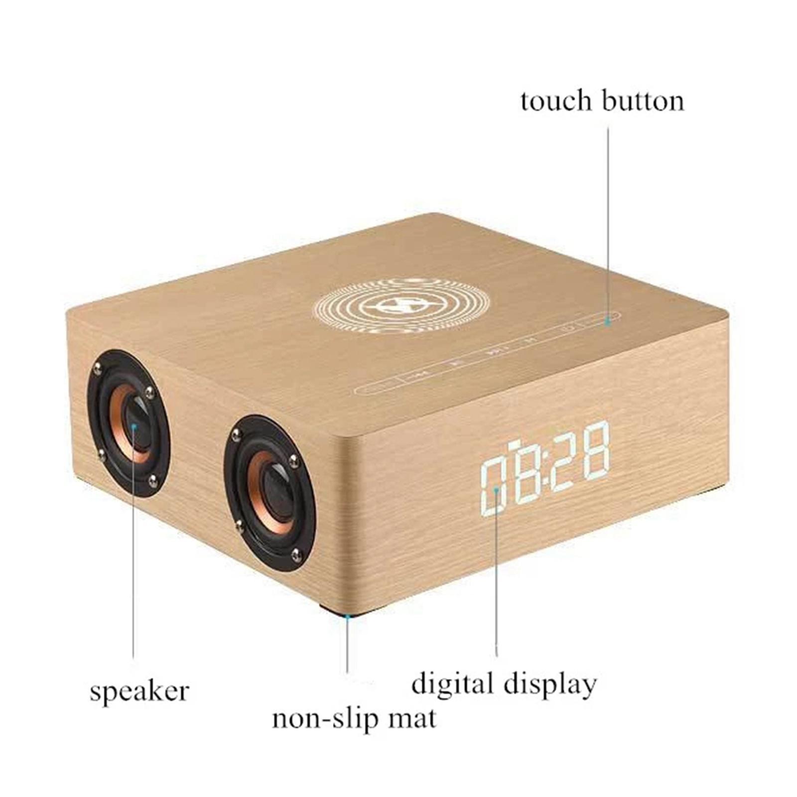 Kokiya Retro Multi-Function Bluetooth Speaker Alarm Clock Wireless Charger