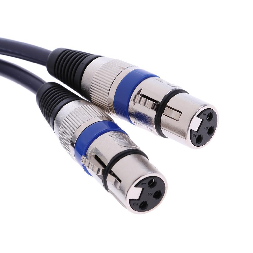 Dual Female XLR To Male RCA Cable 2 XLR To 2 RCA Plug  Audio Cable .5M