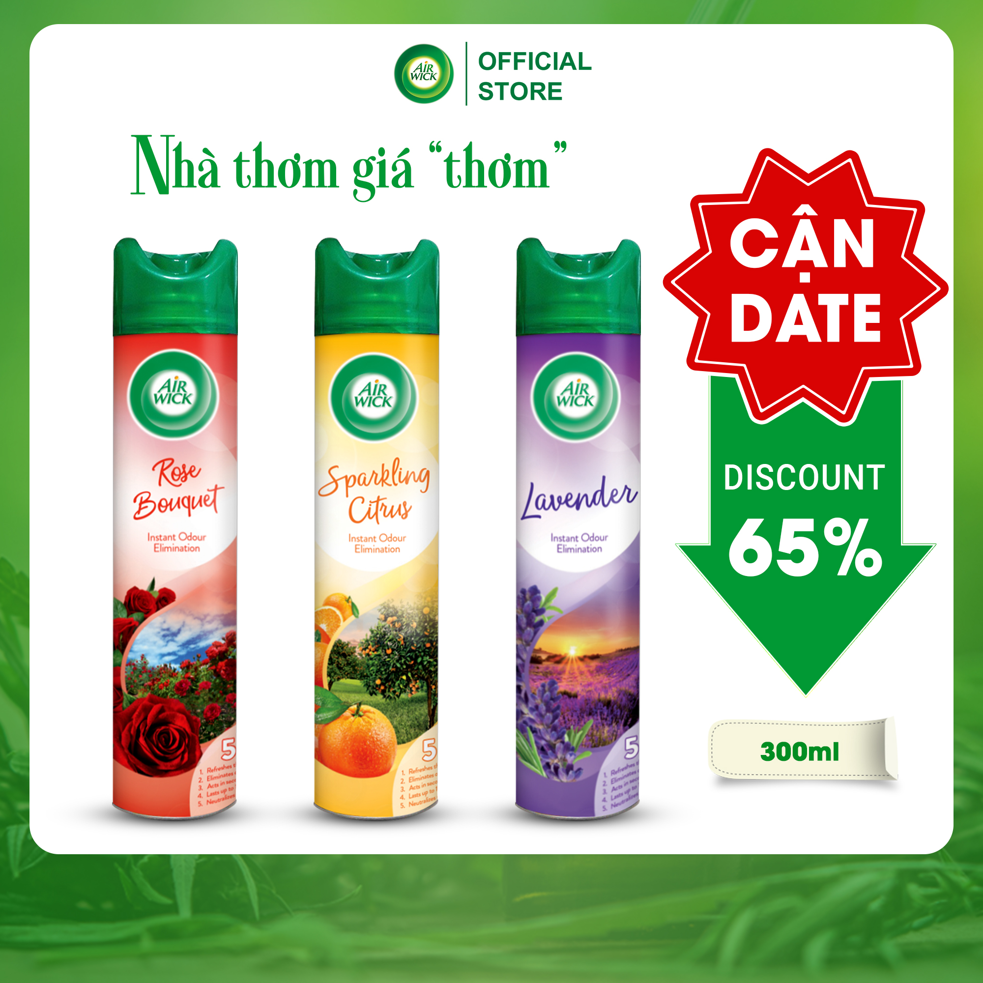[HÀNG CẬN DATE] Chai xịt thơm phòng Air Wick (300ml)