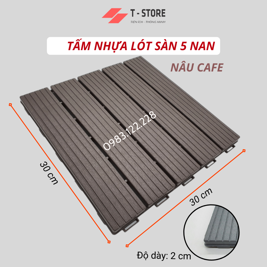 [HOT SALES] Tấm nhựa lót sàn ban công, sân vườn PP - kích thước 30 cm x 30 cm x 2 cm