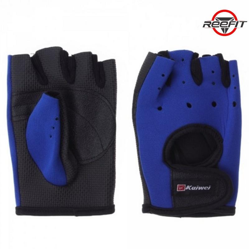 Găng tay tập gym Camewin 0606 xanh đen Reefit