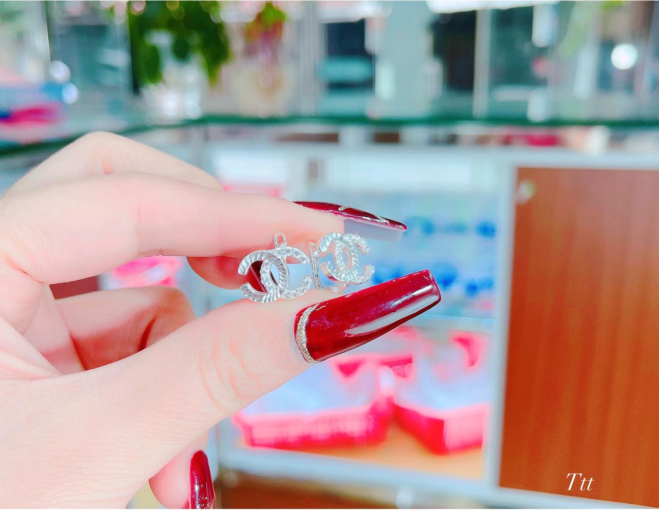 Bông tai bạc thời trang chất liệu bạc s925 MS075b
