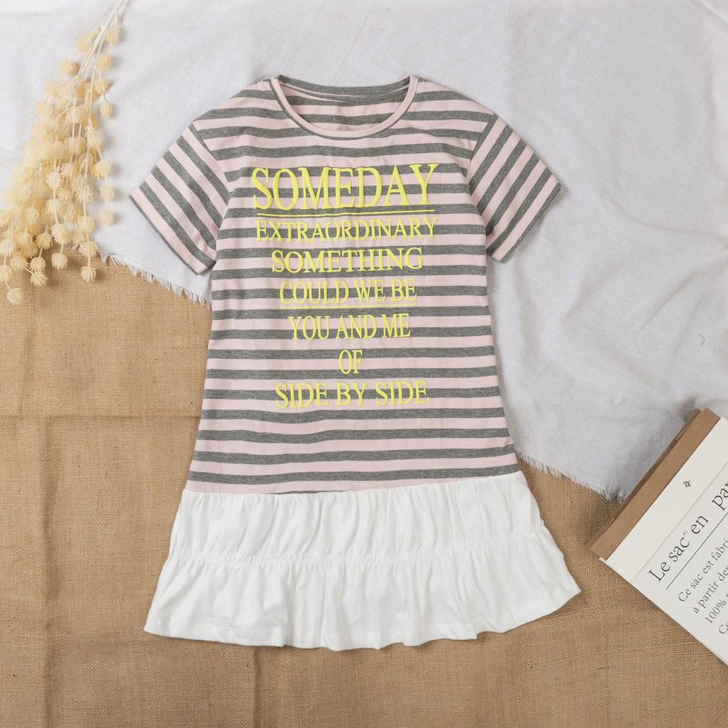 Vay kẻ nhún bé gái size 10-16