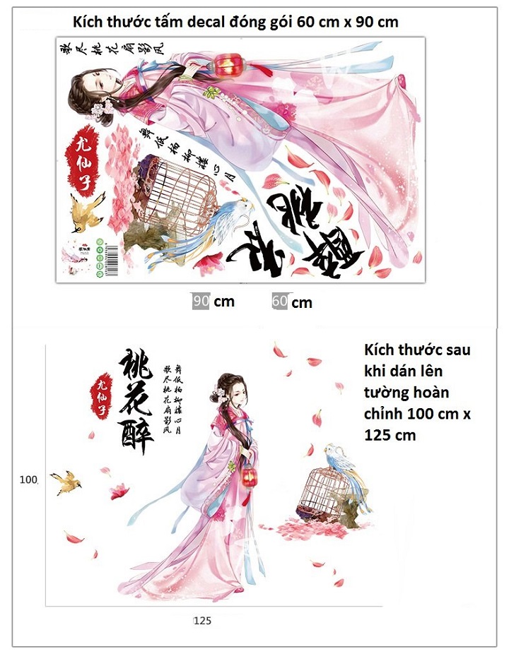 Decal dán tường thần tiên tỉ tỉ xinh đẹp