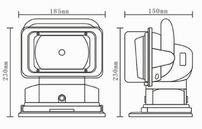 Đèn rọi tìm kiếm cứu nạn gắn xe siêu sáng Terino R2008 (chống nước, đèn Xenon) - Hàng chính hãng