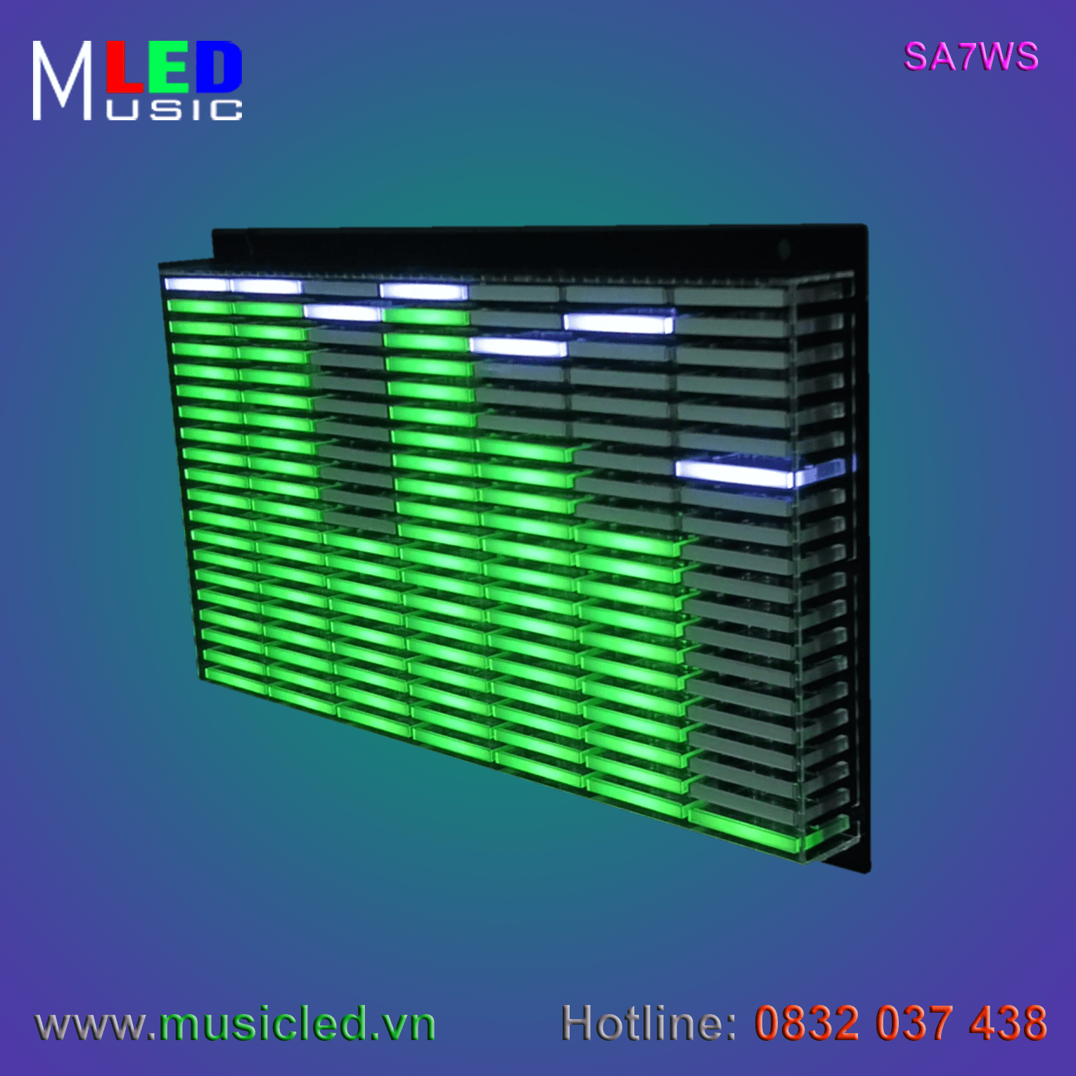 Dàn đèn Music LED nháy theo tần số nhạc 7 cột treo tường