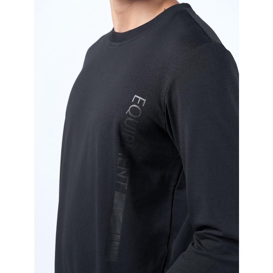 Bộ nỉ nam OWEN màu đen, bộ mặc nhà Thu đông dành cho nam chất liệu cotton cao cấp mã BMN221182