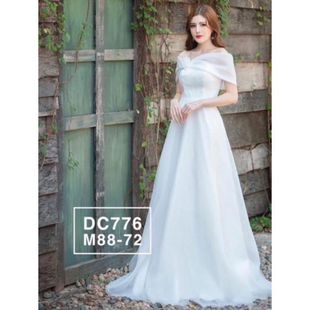 Đầm Maxi xoè bẹt vai kết hoa nổi SANG TRỌNG -MS30Y- Size M/L đến 57kgMM MM