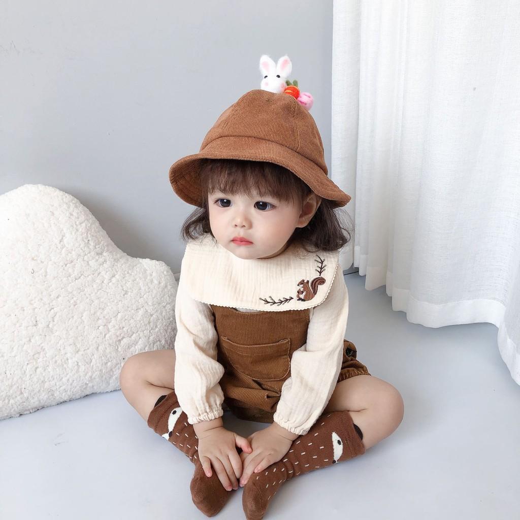 Set body Sóc Nâu kèm yếm phong cách đáng yêu cho bé 8-14kg