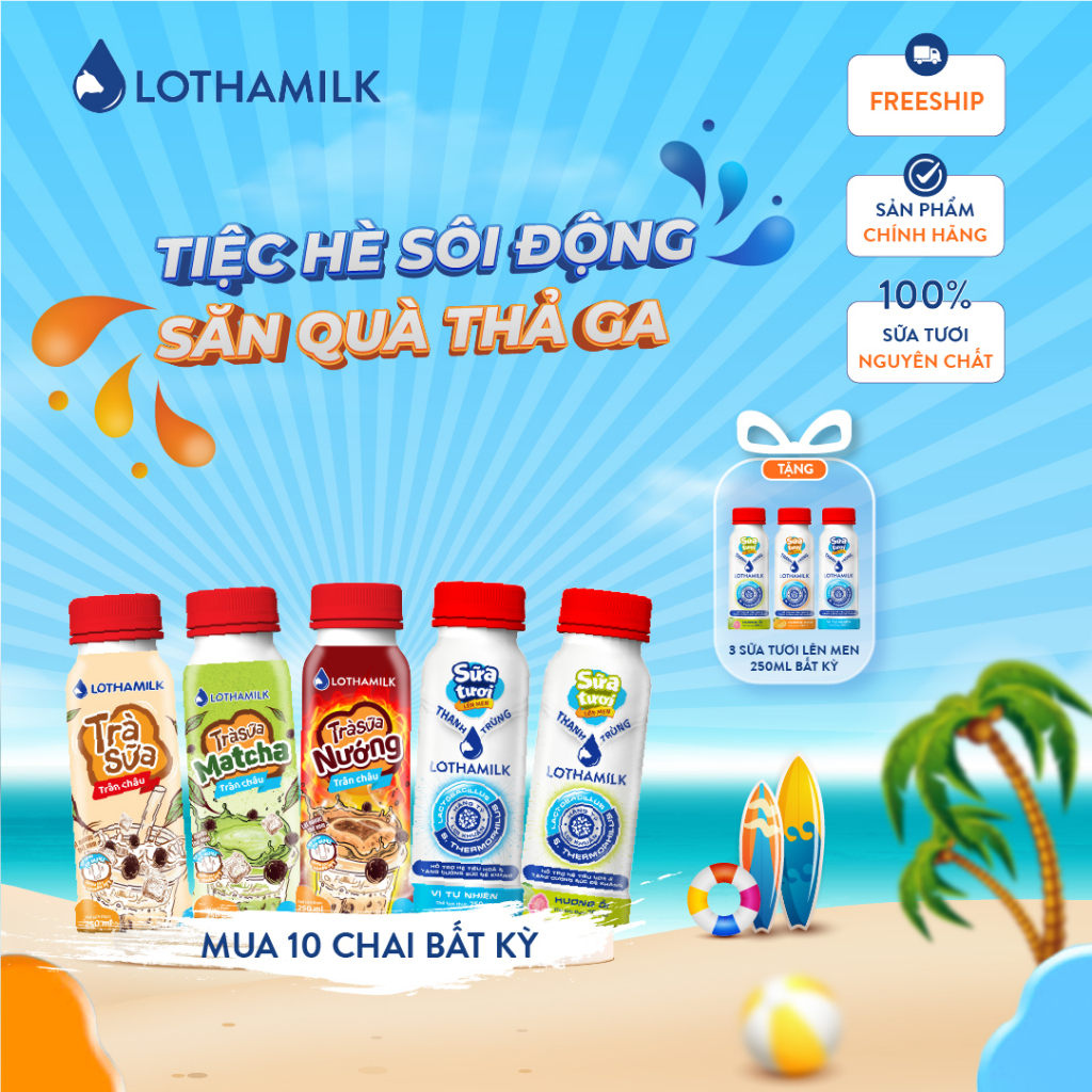 Trà sữa thanh trùng Lothamilk chai 250ml