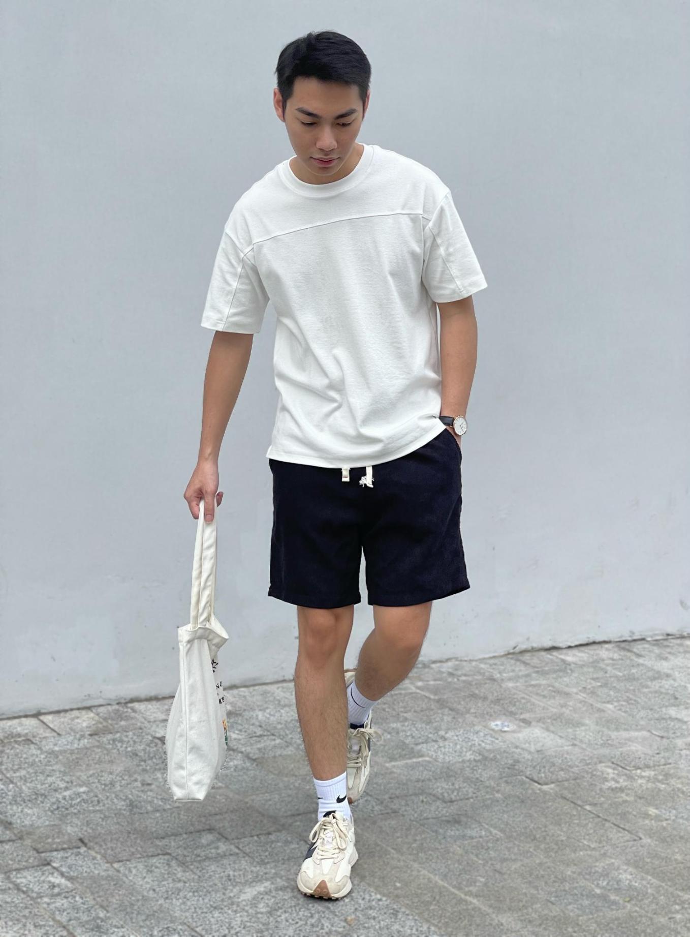 Quần short nam DUST DENIM chất liệu nhung tăm, chống nhăn, không bai xù