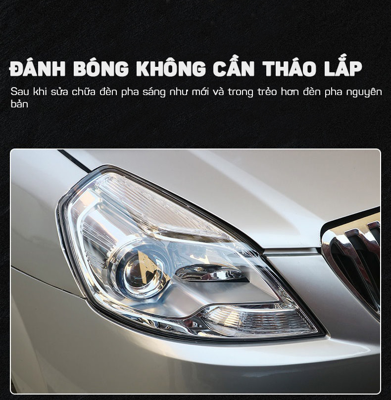 Dung Dịch Đánh Bóng, Làm Sạch Ố Vàng, Làm Mới Đèn Pha Ô Tô 130ml- Hàng Nhập Khẩu