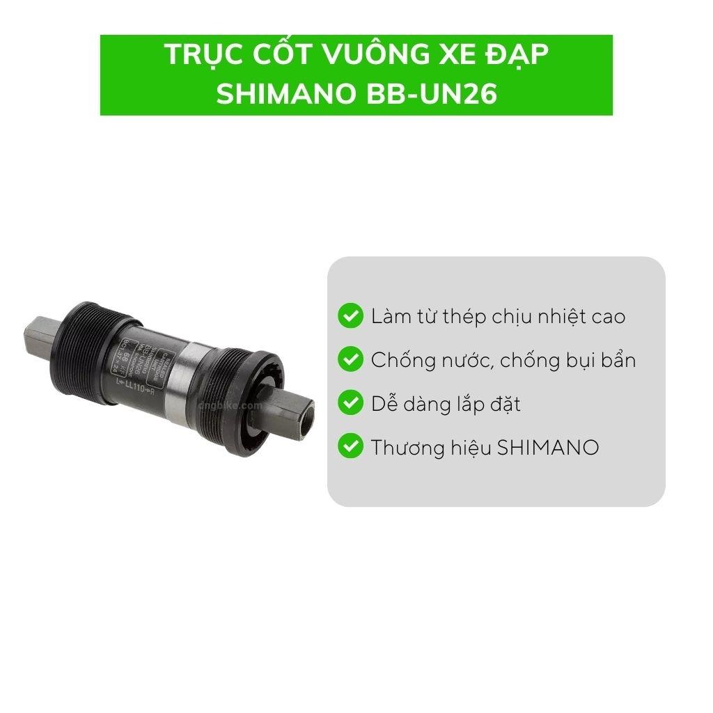 Trục cốt vuông xe đạp SHIMANO BB-UN26