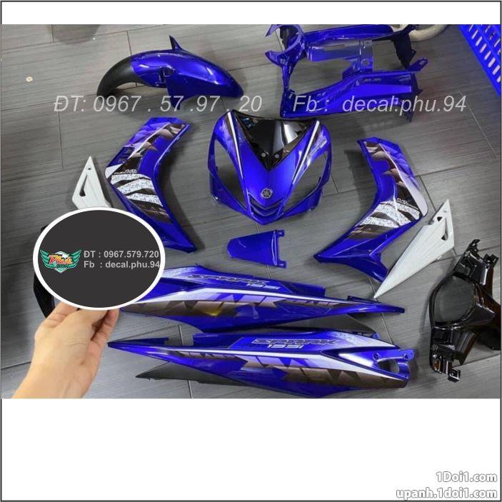 Tem Rời Exciter 135 Xanh trắng đen Spark