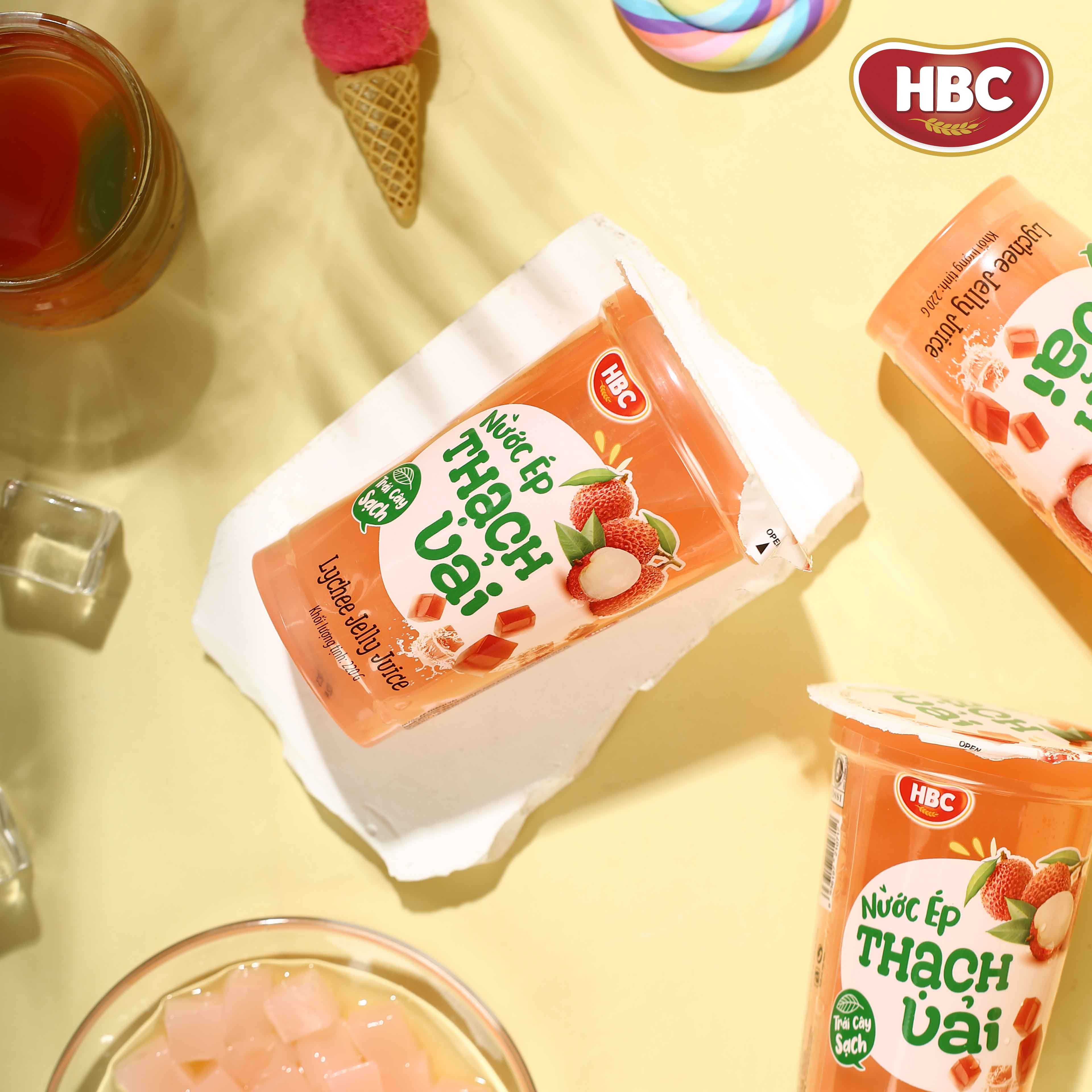 Nước Ép Thạch Vải - HBC Foods - 220Gr/Ly - Hàng chính hãng