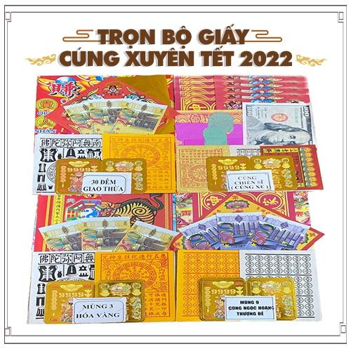 Combo Trọn Bộ Giấy Cúng Xuyên Tết Mang May Mắn Tài Lộc Cho Gia Đạo - Hàng Mã Thiên Lộc Đồ Thờ Cúng