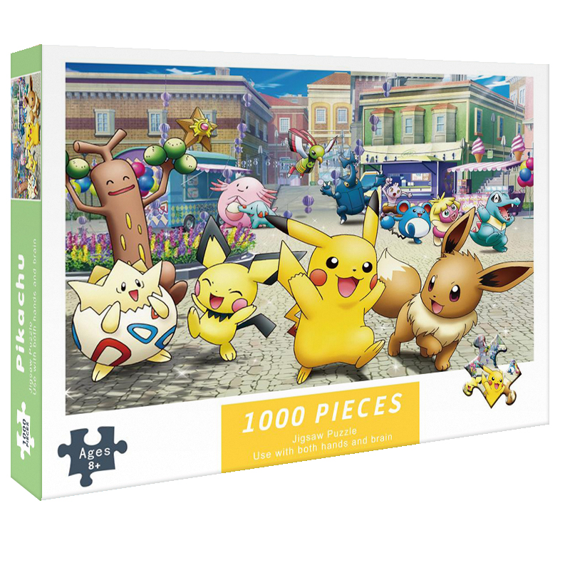 Bộ Tranh Ghép Xếp Hình 1000 Pcs Jigsaw Puzzle Tranh Ghép (75*50cm) Pokemon Bản Đẹp Cao Cấp