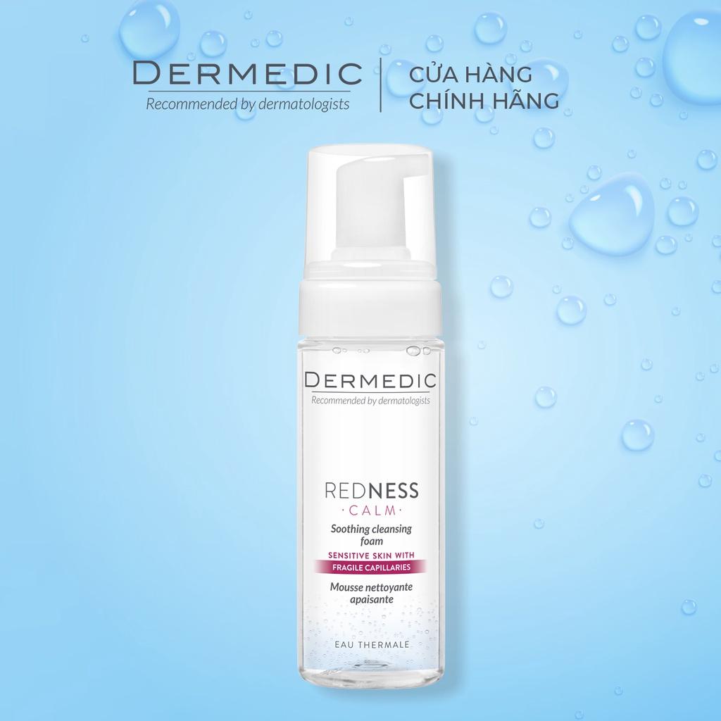 Bọt rửa mặt dành cho da nhạy cảm Dermedic Redness Soothing Cleansing Foam 170ml