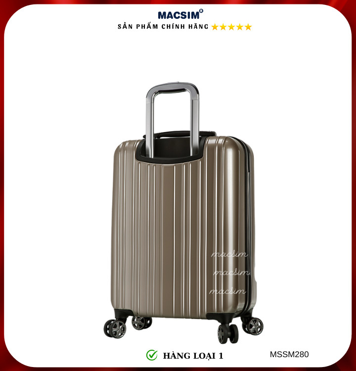Vali cao cấp Macsim Smooire MSSM280 cỡ 20 inch màu gold hàng loại 1