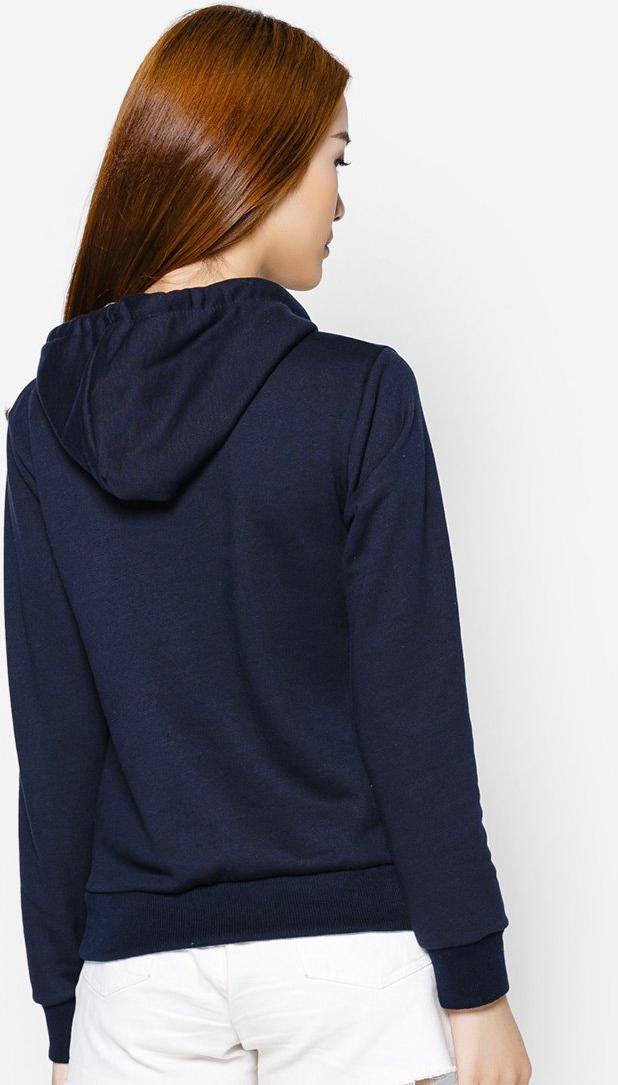 Áo khoác nữ cổ chui hoodie Phúc An màu xanh