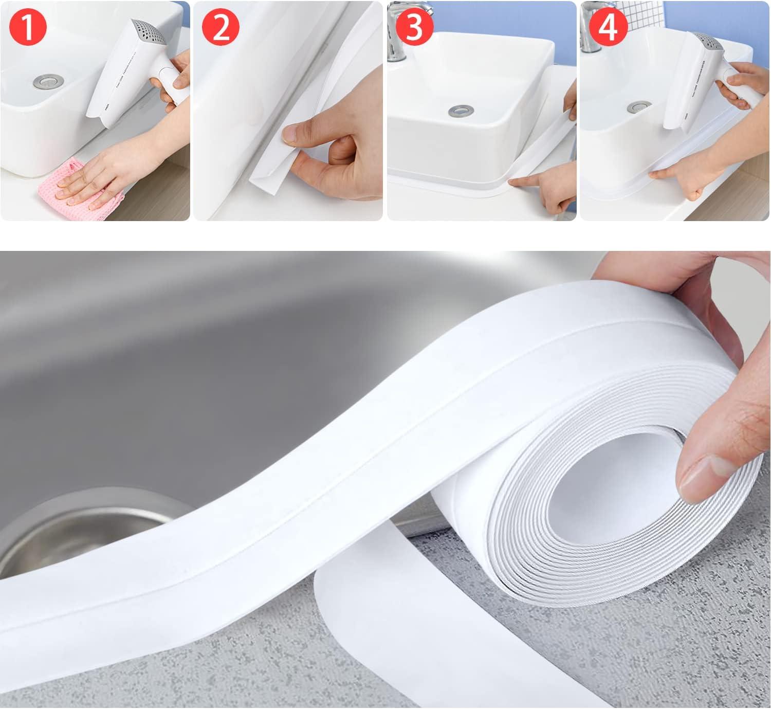 Cuộn Băng Keo Chống Thấm Nước, Băng Keo PVC Tự Dính Cho Nhà Bếp, Phòng Tắm, Nhà Vệ Sinh, Bồn Tắm