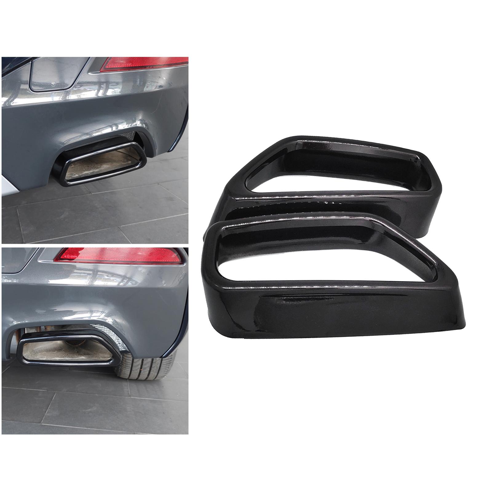 2Pcs Rear Exhaust Pipe Cover Trim for 5 G30 G38 Decoration Black