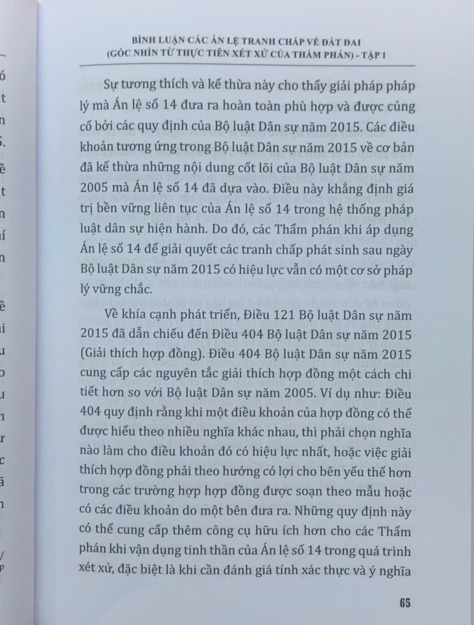 Bình luận các án lệ tranh chấp về đất đai – Góc nhìn từ thực tiễn xét xử của Thẩm phán (tập 1 và 2)
