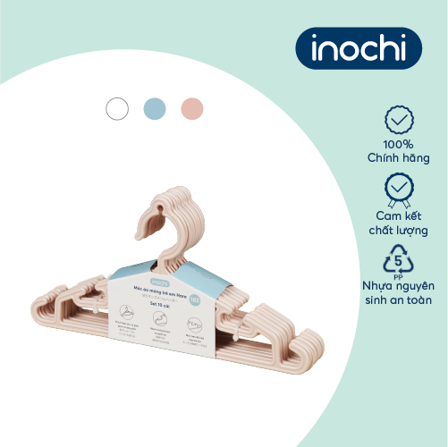 Móc áo mỏng trẻ em Inochi 185 màu Trắng ngọc/Hồng nhạt/Xanh nhạt