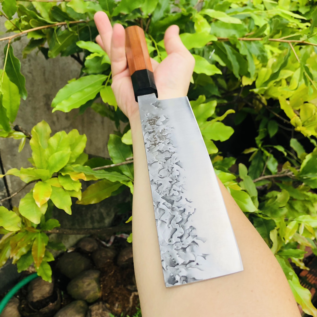 Dao thái lưỡi hình chữ nhật Akatenki Nhật dài 32cm, dày 2.5ly, cán gỗ tự nhiên rất sắc bén