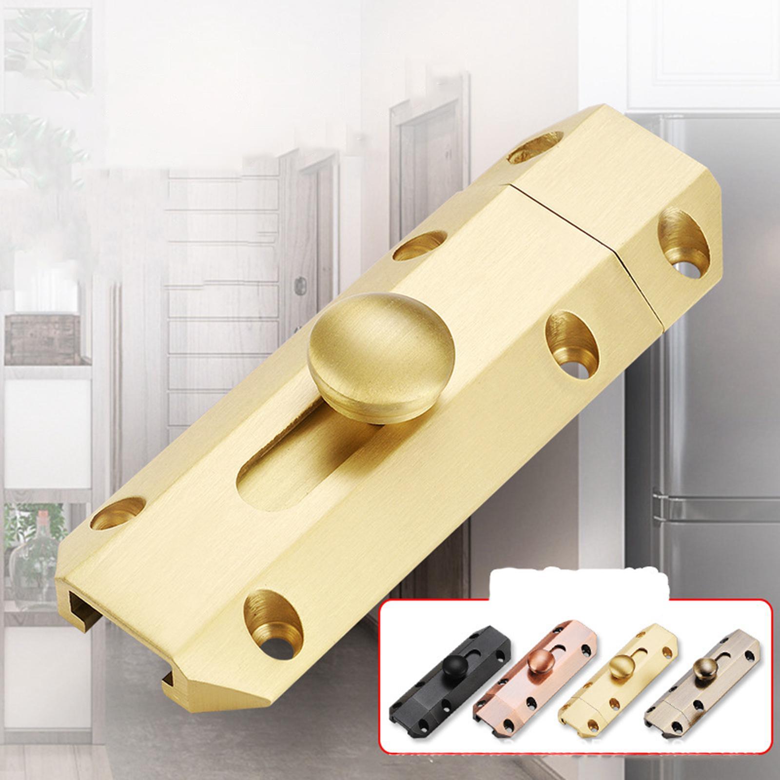 Multiunction Door Security Slide Lock Latch Thickened Rustproof Heavy Duty Brass Door Lock