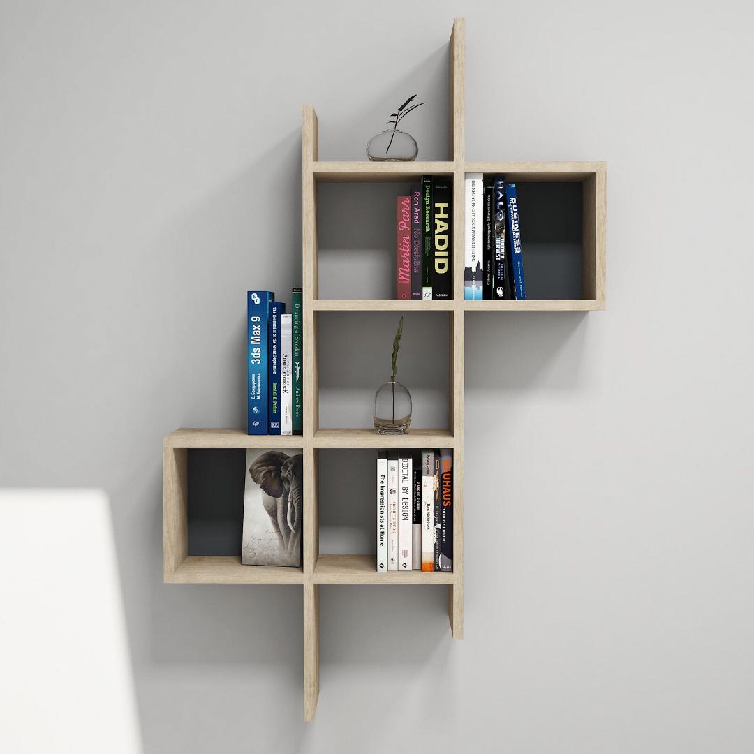 Kệ gỗ trưng bày kiểu dáng thanh lịch SMLIFE Wolfgang