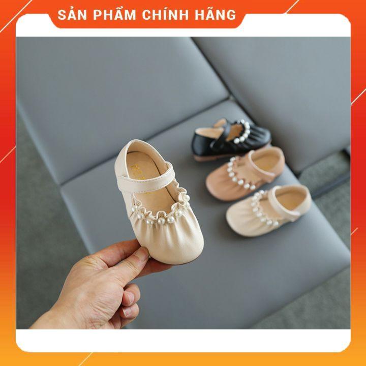 Giày búp bê cho bé gái đính ngọc trai giầy bít cho bé gái,đế mềm chống trượt(hàng MG Baby) MSP V591