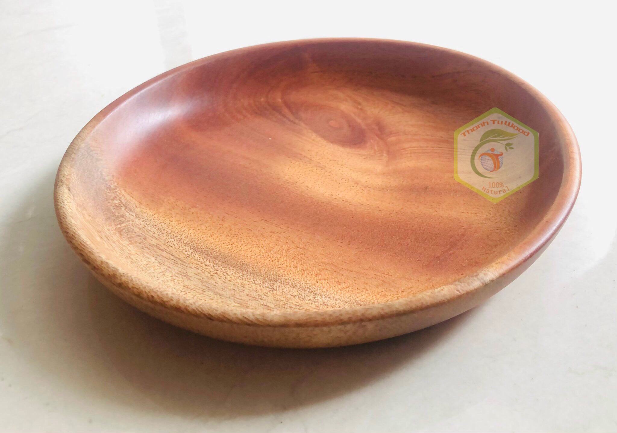 DĨA TRÒN GỖ XÀ CỪ THANH TÚ 16CM