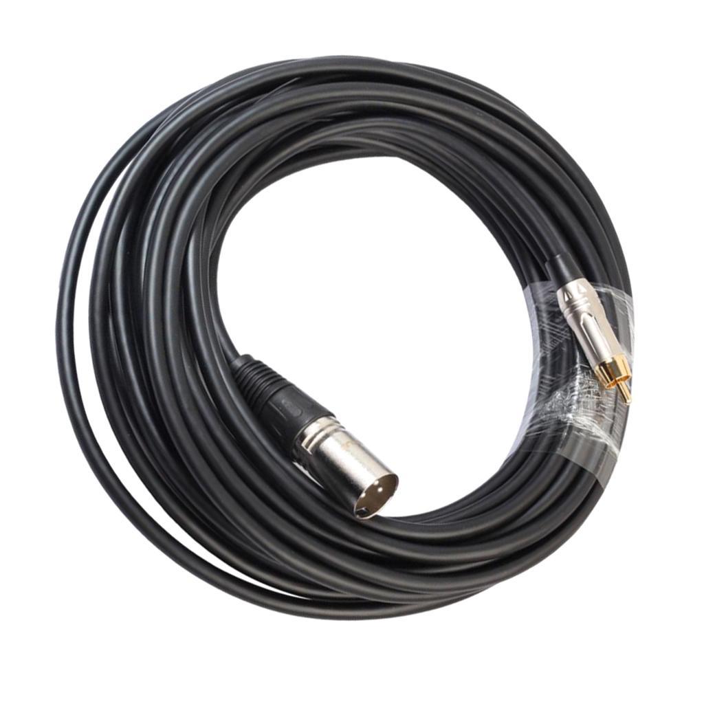 RCA Male to XLR Male Audio Mic Cable Patch Microphone Cord Parts